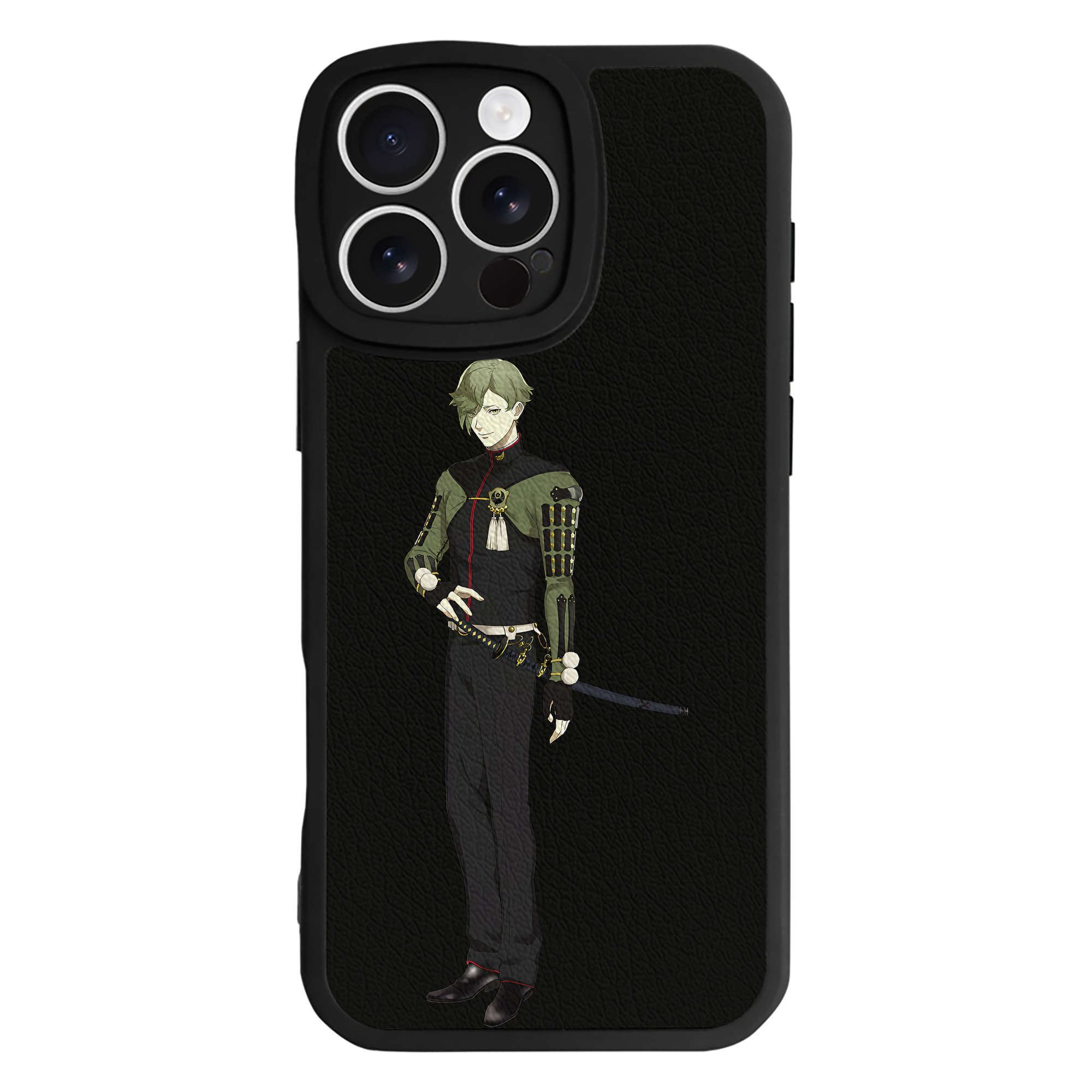 （画像用） 刀剣乱舞 Touken Ranbu 【iPhone 16シリーズ対応】シリコンスマホケース（レザー調） 材質：シリコン